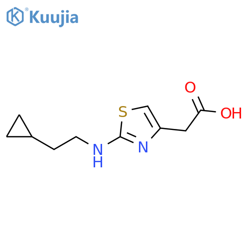 2-(2-(2-Cyclopropylethyl)amino-1,3-thiazol-4-yl)acetic acid structure