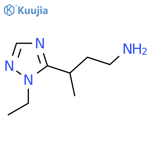 3-(1-ethyl-1H-1,2,4-triazol-5-yl)butan-1-amine structure