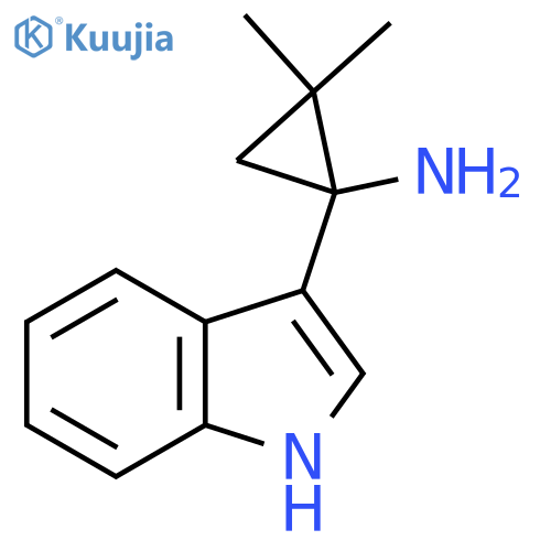 1-(1H-indol-3-yl)-2,2-dimethylcyclopropan-1-amine structure