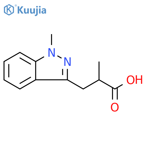 2-methyl-3-(1-methyl-1H-indazol-3-yl)propanoic acid structure