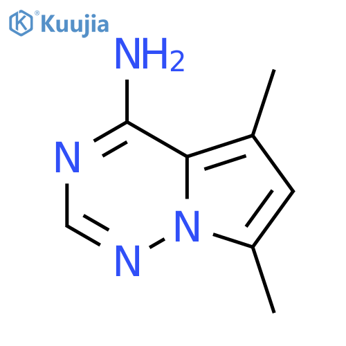 5,7-Dimethylpyrrolo[2,1-f][1,2,4]triazin-4-amine structure