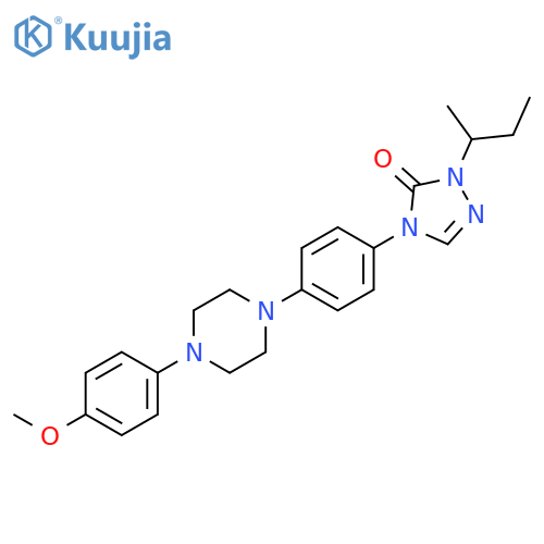 2-[(2S)-butan-2-yl]-4-{4-[4-(4-methoxyphenyl)piperazin-1-yl]phenyl}-2,4-dihydro-3H-1,2,4-triazol-3-one structure