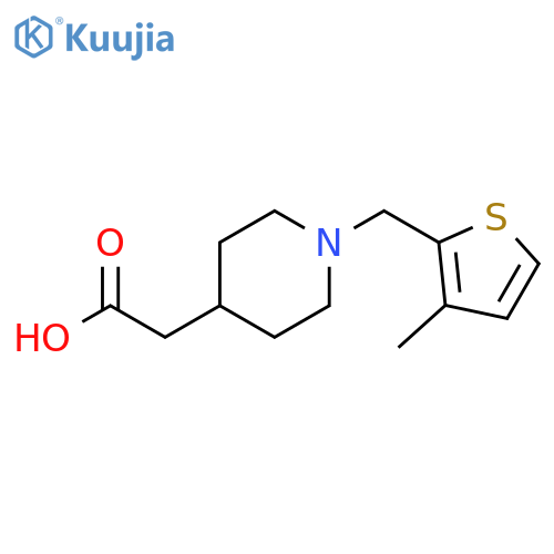 2-{1-[(3-methylthiophen-2-yl)methyl]piperidin-4-yl}acetic acid structure