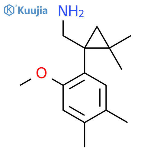 1-(2-methoxy-4,5-dimethylphenyl)-2,2-dimethylcyclopropylmethanamine structure