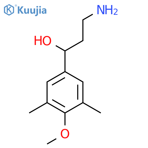 3-amino-1-(4-methoxy-3,5-dimethylphenyl)propan-1-ol structure