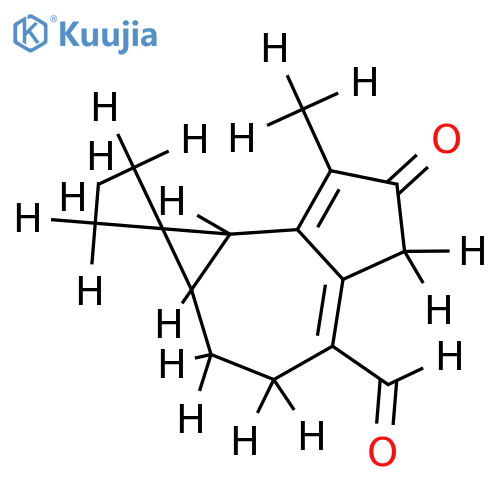 (+)-aromadendra-1(10),4-dien-15-al-3-one structure