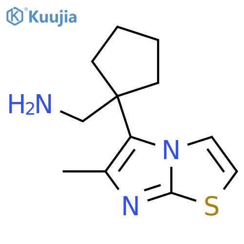 (1-{6-methylimidazo2,1-b1,3thiazol-5-yl}cyclopentyl)methanamine structure