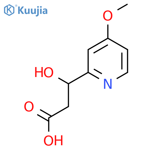 3-hydroxy-3-(4-methoxypyridin-2-yl)propanoic acid structure
