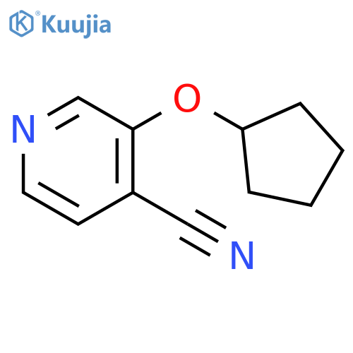 3-(cyclopentyloxy)pyridine-4-carbonitrile structure