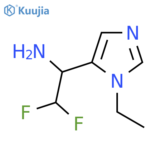 1-(1-ethyl-1H-imidazol-5-yl)-2,2-difluoroethan-1-amine structure