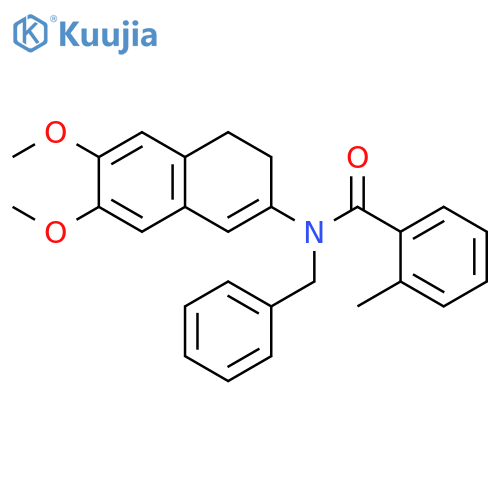 Benzamide,N-(3,4-dihydro-6,7-dimethoxy-2-naphthalenyl)-2-methyl-N-(phenylmethyl)- structure