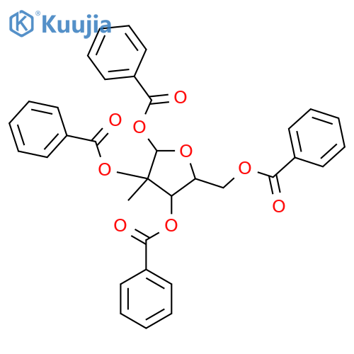 Cmc-methyl-alpha-D-ribofuranosetetrabenzoate structure