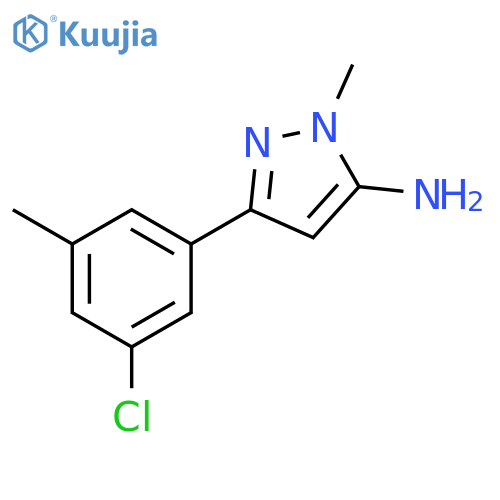 3-(3-chloro-5-methylphenyl)-1-methyl-1H-pyrazol-5-amine structure