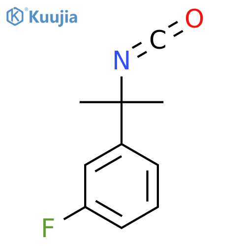 1-fluoro-3-(2-isocyanatopropan-2-yl)benzene structure