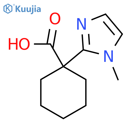 1-(1-methyl-1H-imidazol-2-yl)cyclohexane-1-carboxylic acid structure