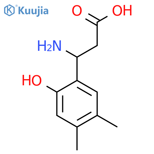 3-Amino-3-(2-hydroxy-4,5-dimethylphenyl)propanoic acid structure