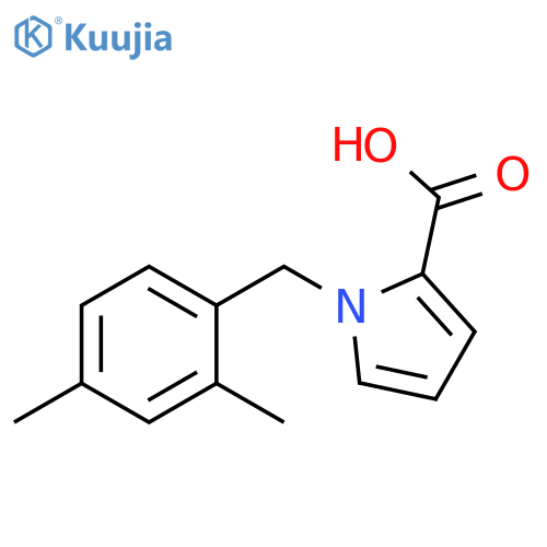 1-[(2,4-dimethylphenyl)methyl]-1H-pyrrole-2-carboxylic acid structure