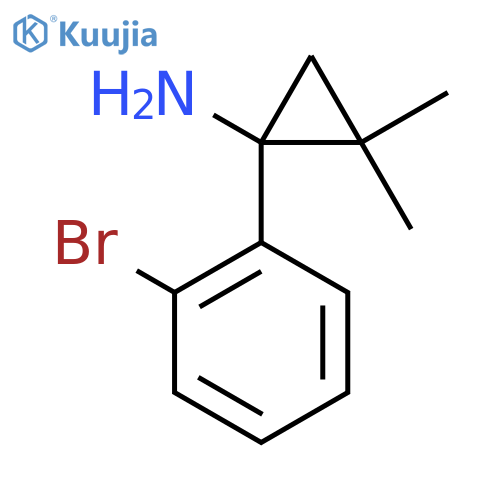 1-(2-bromophenyl)-2,2-dimethylcyclopropan-1-amine structure