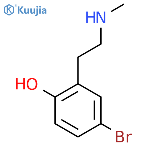 4-bromo-2-2-(methylamino)ethylphenol structure