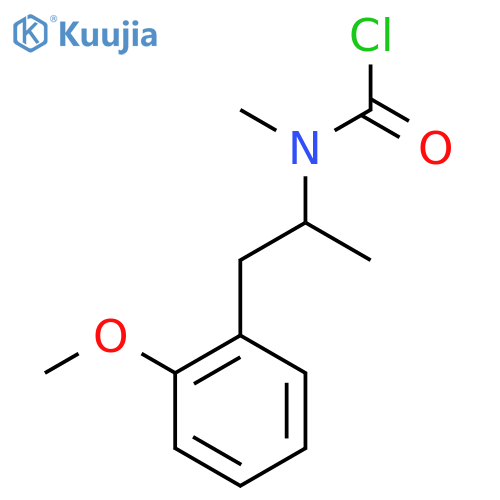N-[1-(2-methoxyphenyl)propan-2-yl]-N-methylcarbamoyl chloride structure