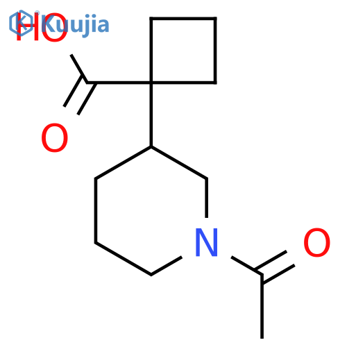 1-(1-acetylpiperidin-3-yl)cyclobutane-1-carboxylic acid structure