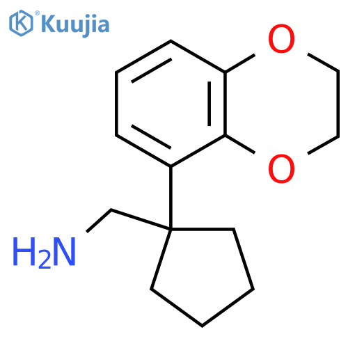 1-(2,3-dihydro-1,4-benzodioxin-5-yl)cyclopentylmethanamine structure