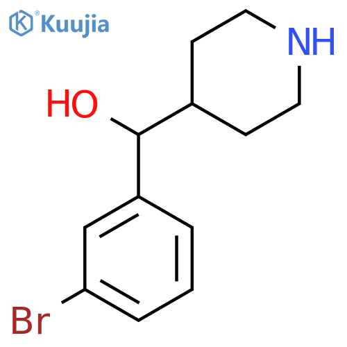 (3-Bromophenyl)(piperidin-4-yl)methanol structure