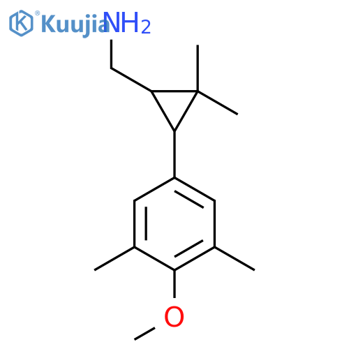 3-(4-methoxy-3,5-dimethylphenyl)-2,2-dimethylcyclopropylmethanamine structure