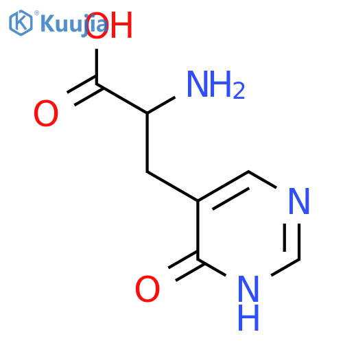 2-Amino-3-(6-oxo-1,6-dihydropyrimidin-5-yl)propanoic acid structure
