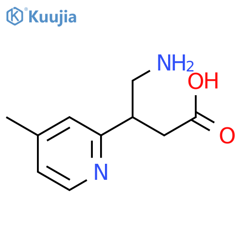 4-amino-3-(4-methylpyridin-2-yl)butanoic acid structure
