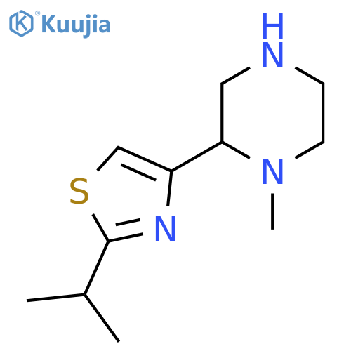 1-methyl-2-2-(propan-2-yl)-1,3-thiazol-4-ylpiperazine structure