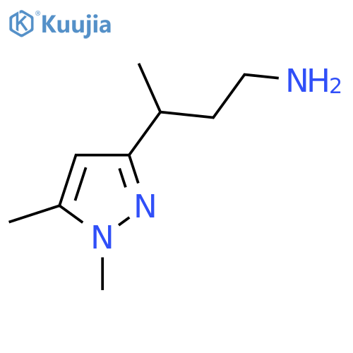 3-(1,5-dimethyl-1H-pyrazol-3-yl)butan-1-amine structure