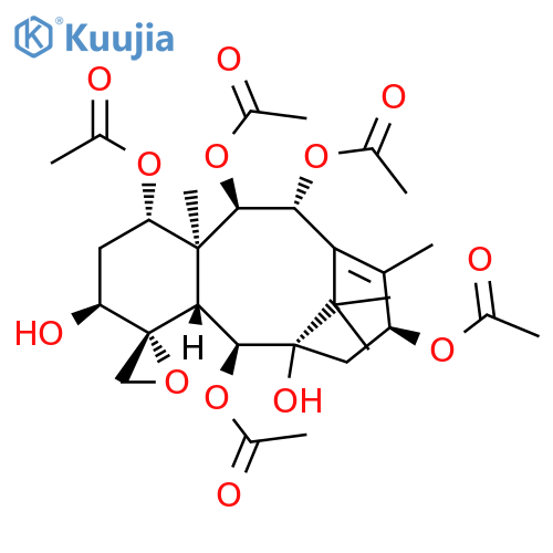 Spiro[6,10-methanobenzocyclodecene-4(1H),2'-oxirane]-1,3,5,6,8,11,12-heptol, 2,3,4a,5,6,7,8,11,12,12a-decahydro-9,12a,13,13-tetramethyl-, 1,5,8,11,12-pentaacetate, (1S,2'R,3S,4aR,5S,6S,8S,11R,12R,12aS)- structure