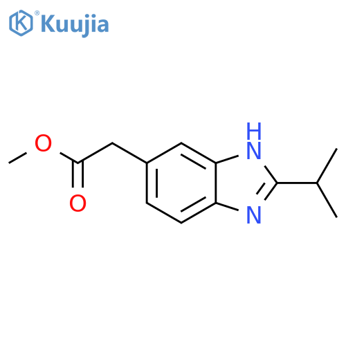 (2-Isopropyl-1H-benzoimidazol-5-yl)-acetic acid methyl ester structure