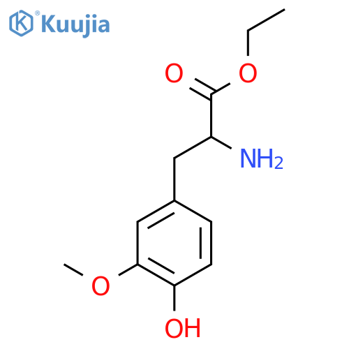 Ethyl 2-amino-3-(4-hydroxy-3-methoxyphenyl)propanoate structure