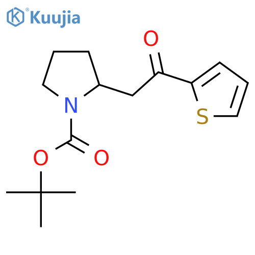 tert-butyl 2-2-oxo-2-(thiophen-2-yl)ethylpyrrolidine-1-carboxylate structure