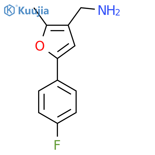 C-[5-(4-Fluoro-phenyl)-2-methyl-furan-3-yl]-methylamine structure