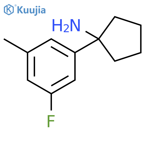 1-(3-fluoro-5-methylphenyl)cyclopentan-1-amine structure