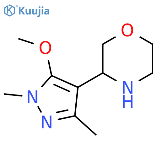 3-(5-methoxy-1,3-dimethyl-1H-pyrazol-4-yl)morpholine structure