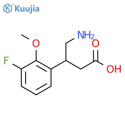 4-amino-3-(3-fluoro-2-methoxyphenyl)butanoic acid structure