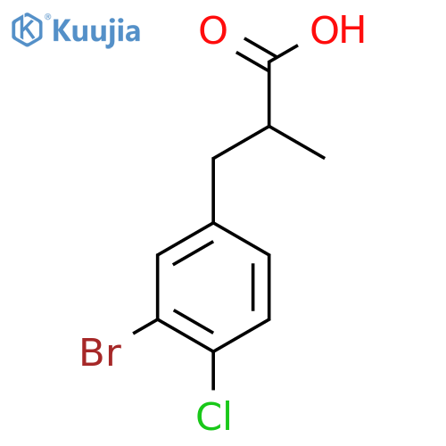 3-(3-bromo-4-chlorophenyl)-2-methylpropanoic acid structure