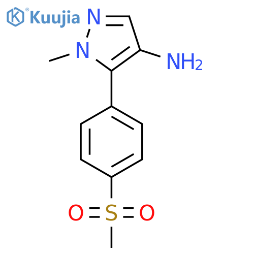 5-(4-methanesulfonylphenyl)-1-methyl-1H-pyrazol-4-amine structure