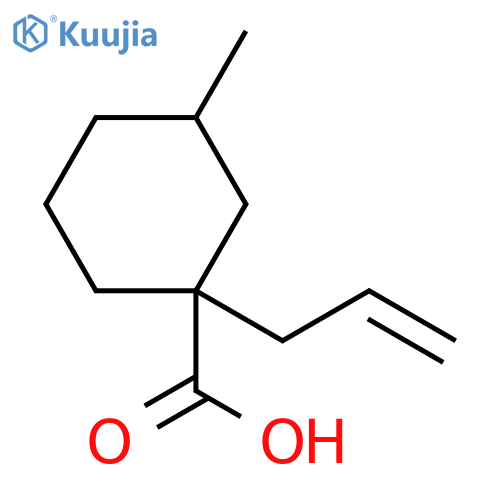 Cyclohexanecarboxylic acid, 3-methyl-1-(2-propen-1-yl)- structure
