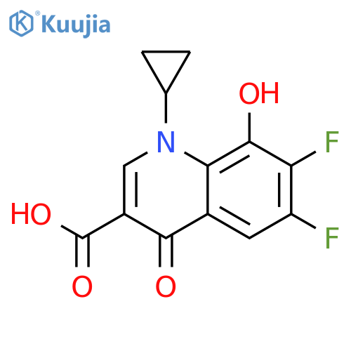 1-Cyclopropyl-6,7-difluoro-1,4-dihydro-8-hydroxy-4-oxo-3-quinolinecarboxylic Acid structure