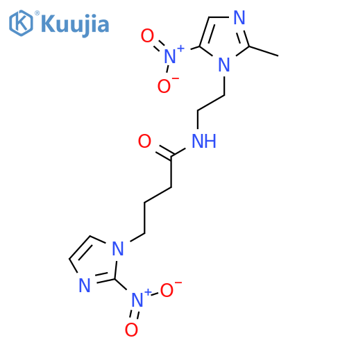 1H-Imidazole-1-butanamide,N-[2-(2-methyl-5-nitro-1H-imidazol-1-yl)ethyl]-2-nitro- structure