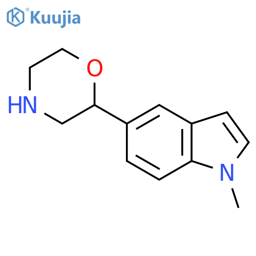 1-methyl-5-(morpholin-2-yl)-1H-indole structure