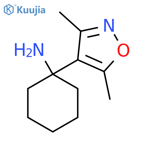 1-(dimethyl-1,2-oxazol-4-yl)cyclohexan-1-amine structure