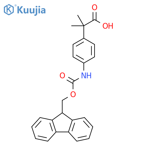 2-(4-([(9H-FLUOREN-9-YLMETHOXY)CARBONYL]AMINO)PHENYL)-2-METHYLPROPANOIC A+ structure