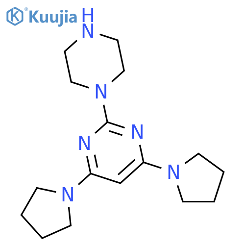 PYRIMIDINE, 2-(1-PIPERAZINYL)-4,6-DI-1-PYRROLIDINYL- structure