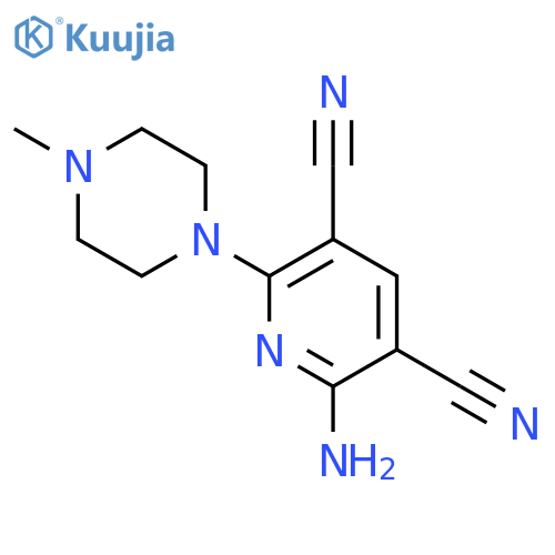 2-Amino-6-(4-methylpiperazino)-3,5-pyridinedicarbonitrile structure